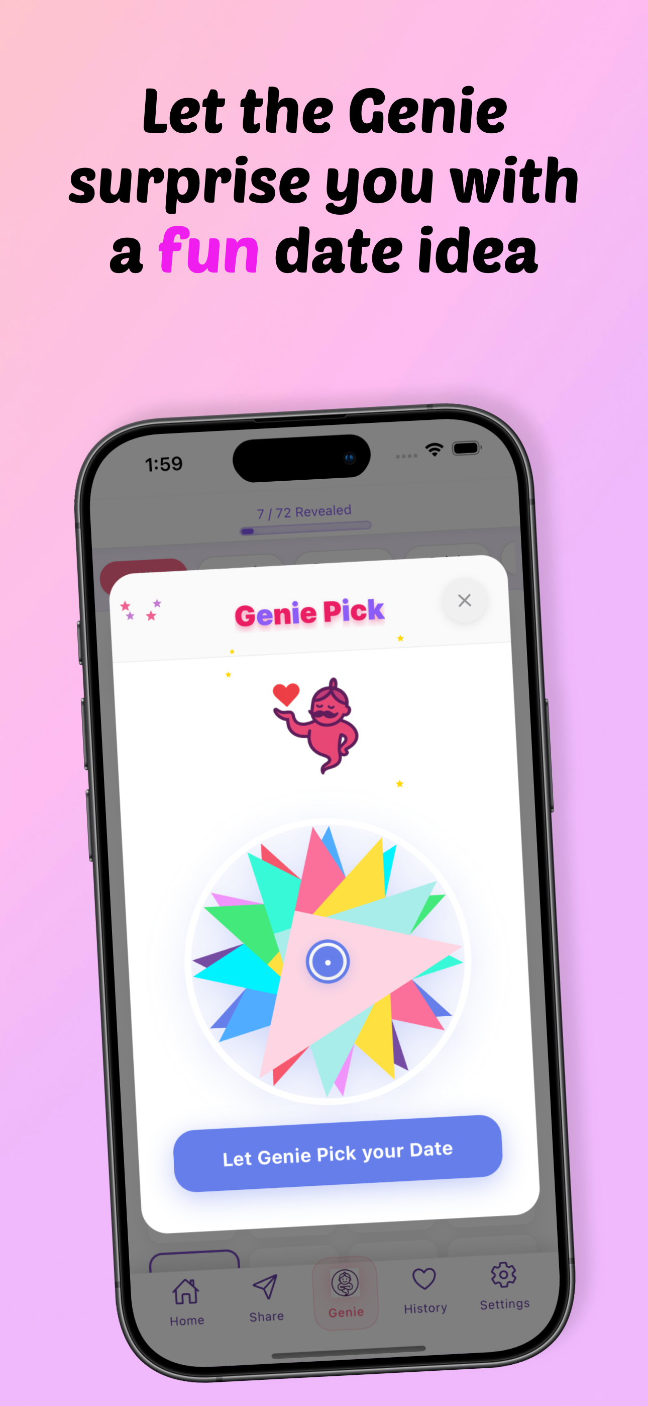 DateGenie App Screenshot 5 - Favorites
